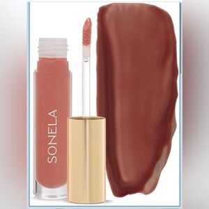 NIB Sonela Your Best Self Peptide Plumping Lip Gloss - Brick - Bold Moves
